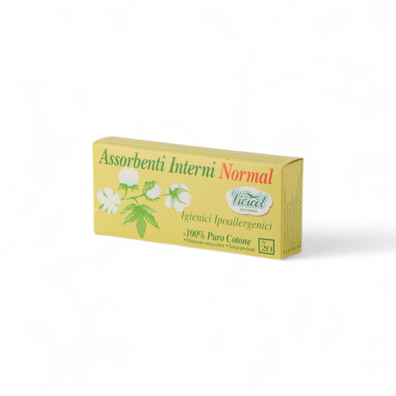 Tampoane Eco, Normal din Bumbac 100%, Vivicot Puro Cotone 20 buc.