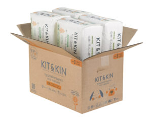 Scutece Hipoalergenice, Ecologice Kit&Kin, mărimea 3, 6-10 kg, 128 buc.