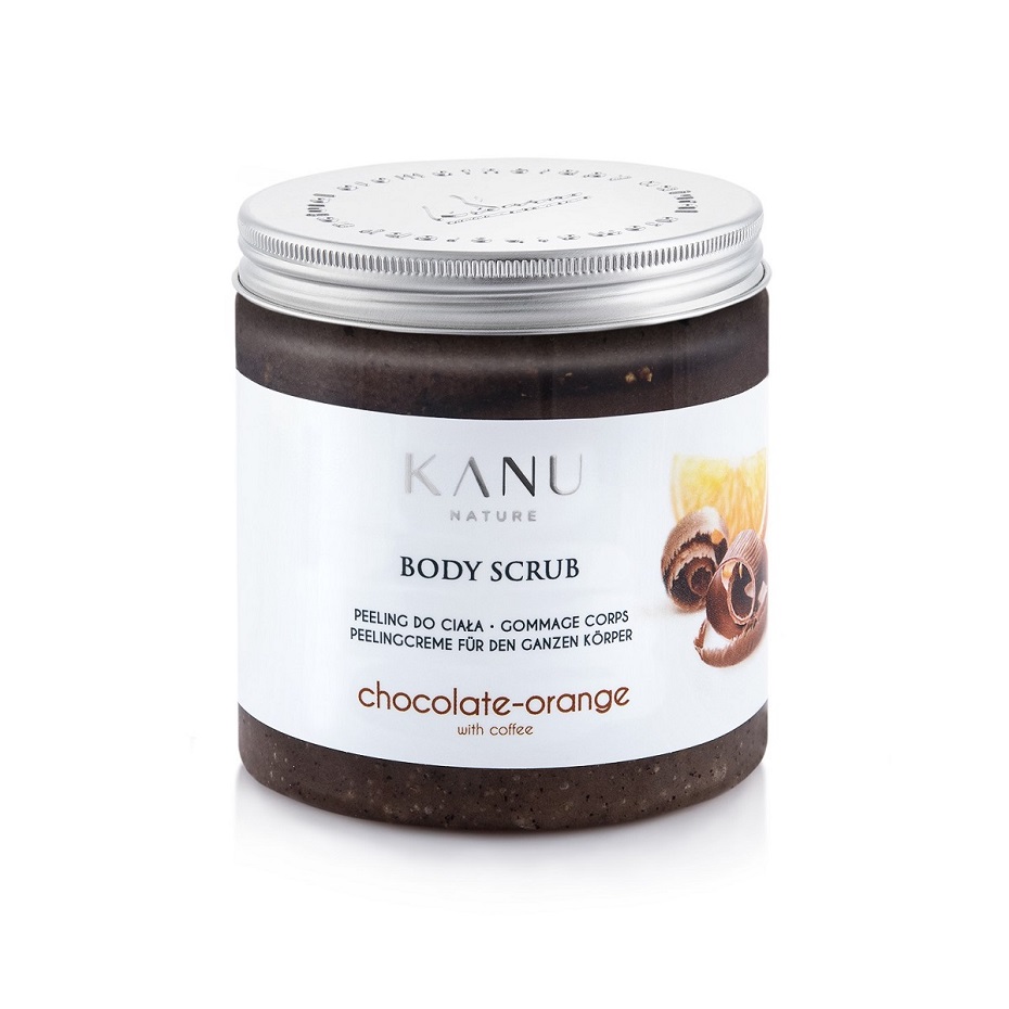 Exfoliant de corp cu ciocolată și portocale cu cafea 350 g