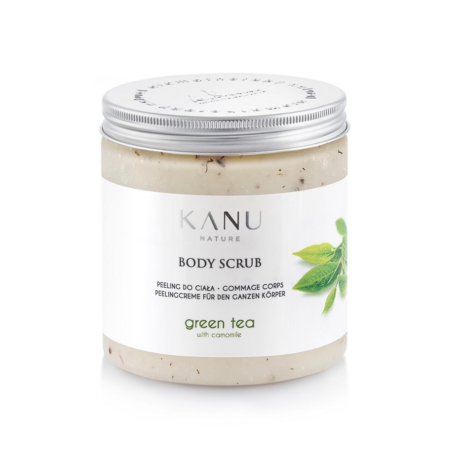 Exfoliant de corp cu ceai verde și mușețel 350 g