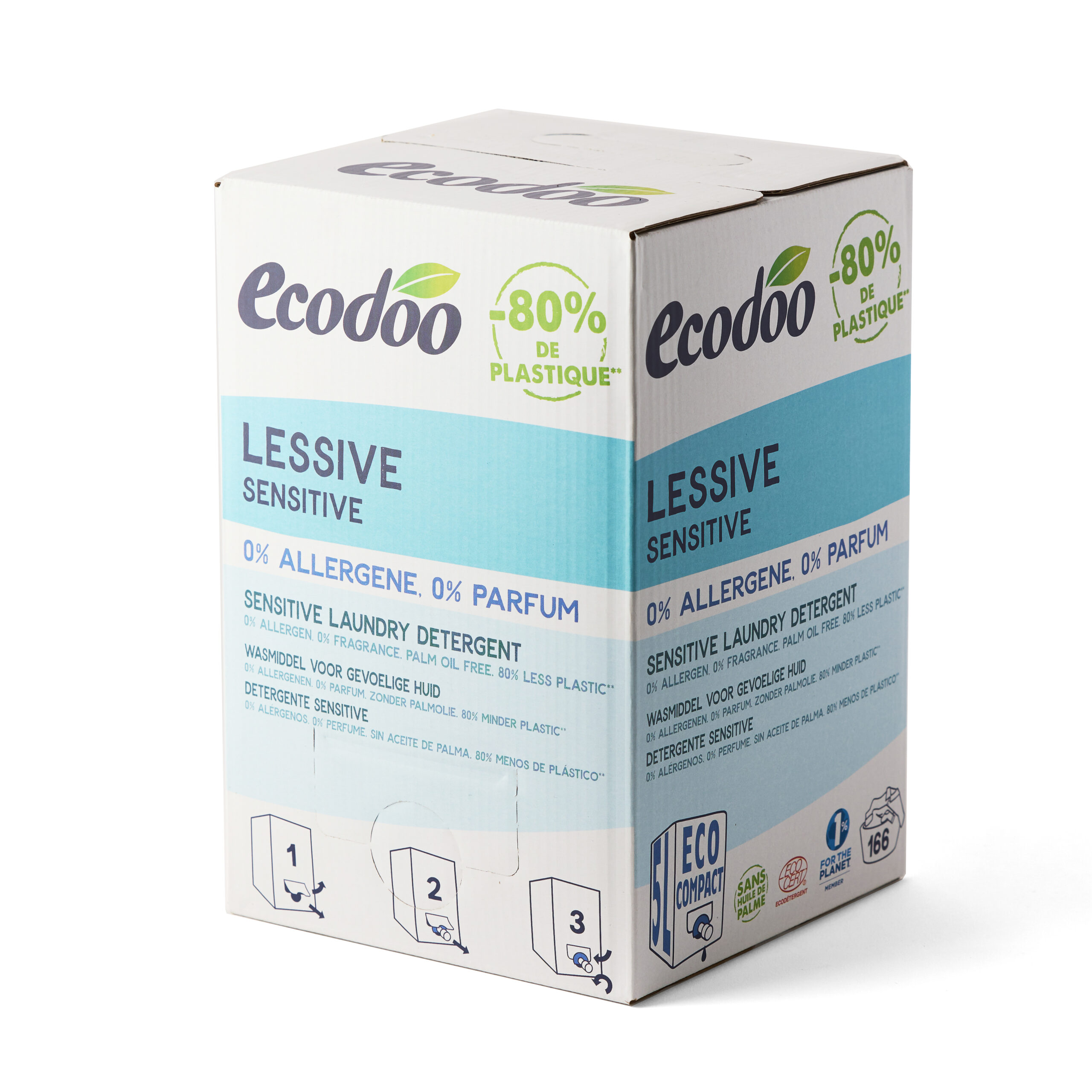 Detergent Eco Hipoalergenic FĂRĂ PARFUM pentru Bebeluși sau Piele sensibilă, 5 L – Ecodoo
