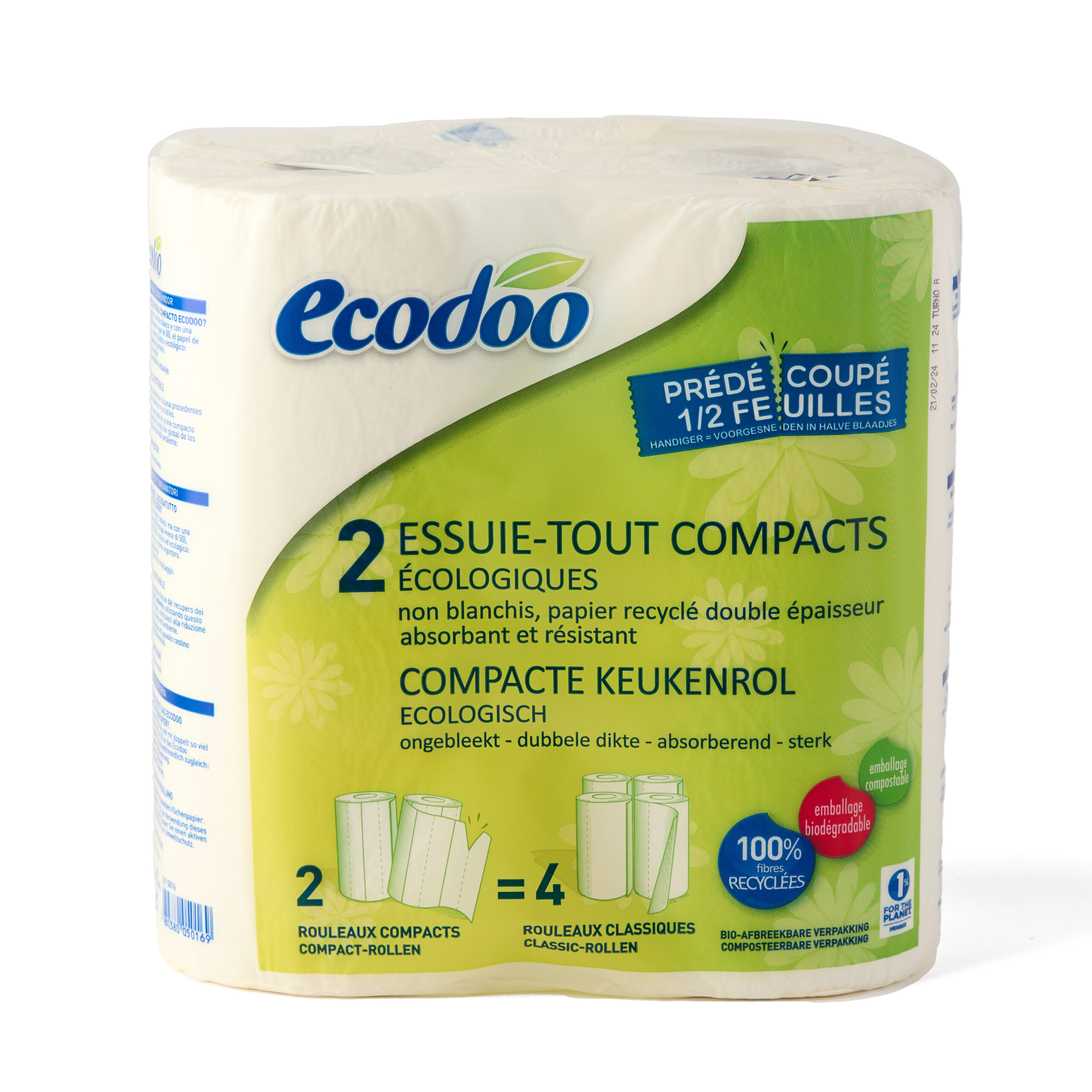 Hîrtie de bucătărie compactă 2 role – Ecodoo