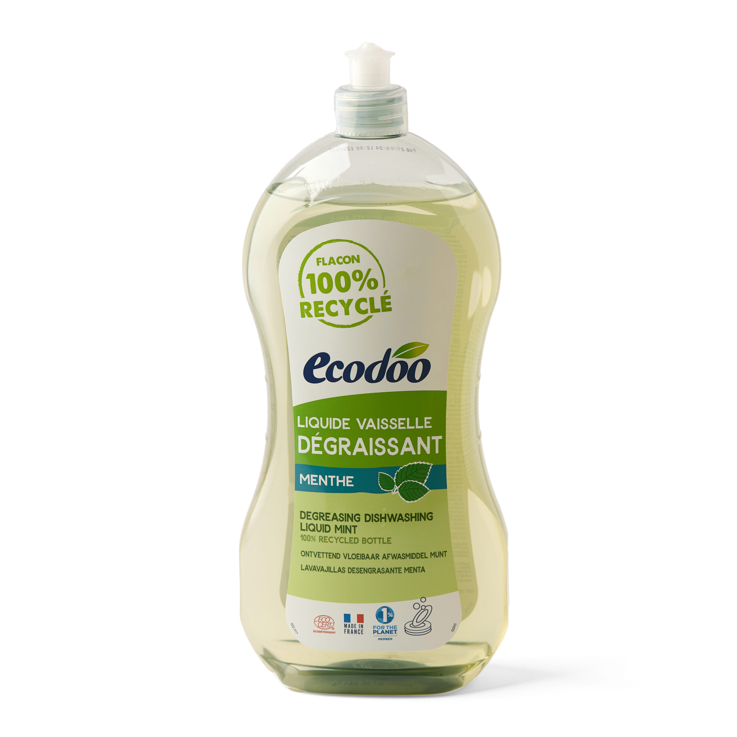 Detergent Eco de Vase  Ultradegresant cu Mentă, 1 L – Ecodoo