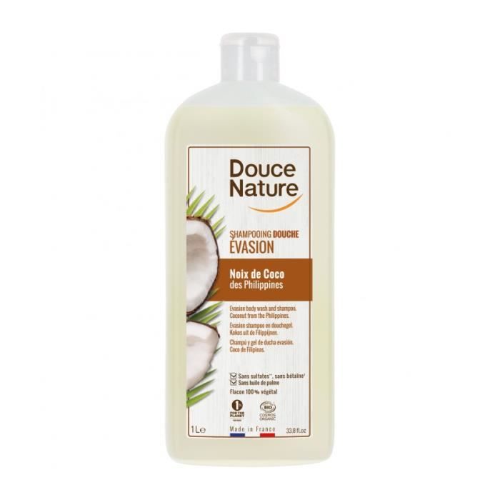 Șampun și Gel de Duș cu Nucă de Cocos Eco Evasion 1  L –  Douce Nature