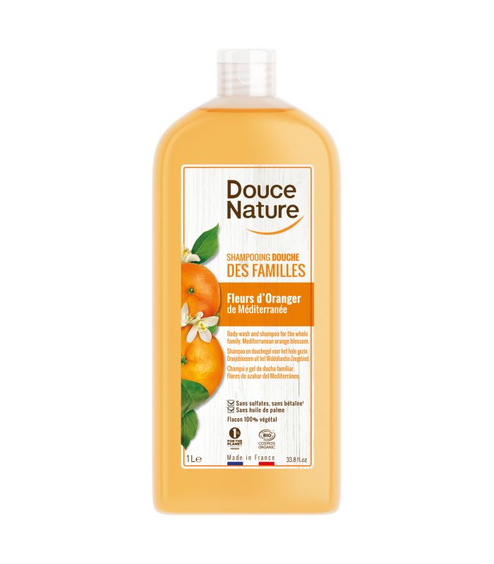 Șampun și Gel de Duș Eco cu Flori de Portocal  1 L – Douce Nature