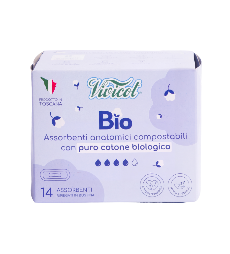 Absorbante Eco Anatomice din Bumbac Organic fara Aripioare, 14 buc - Vivicot
