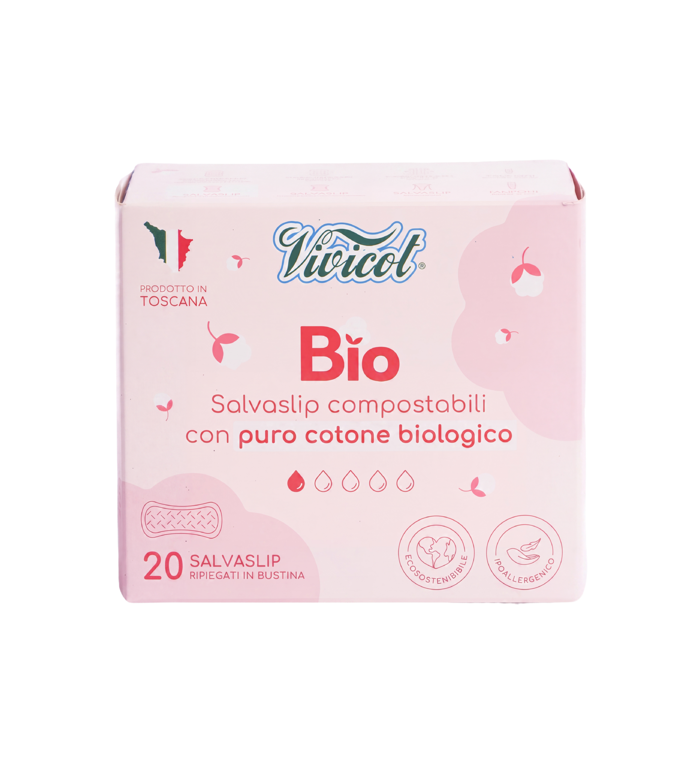 Absorbante Eco din Bumbac Organic fără aripioare 20 buc. - Vivicot