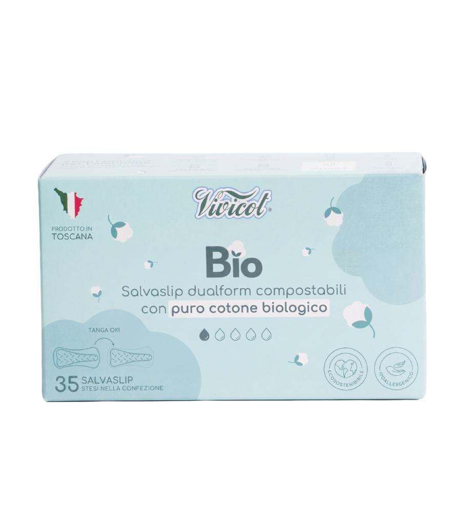 Protej Slip Eco din Bumbac Organic DUAL FORM (normal+tanga), 35 buc. - Vivicot