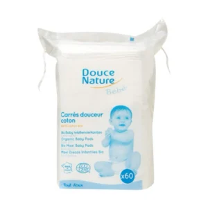 Șervețele uscate din Bumbac Eco, pentru Bebeluși, 60 buc - Douce Nature