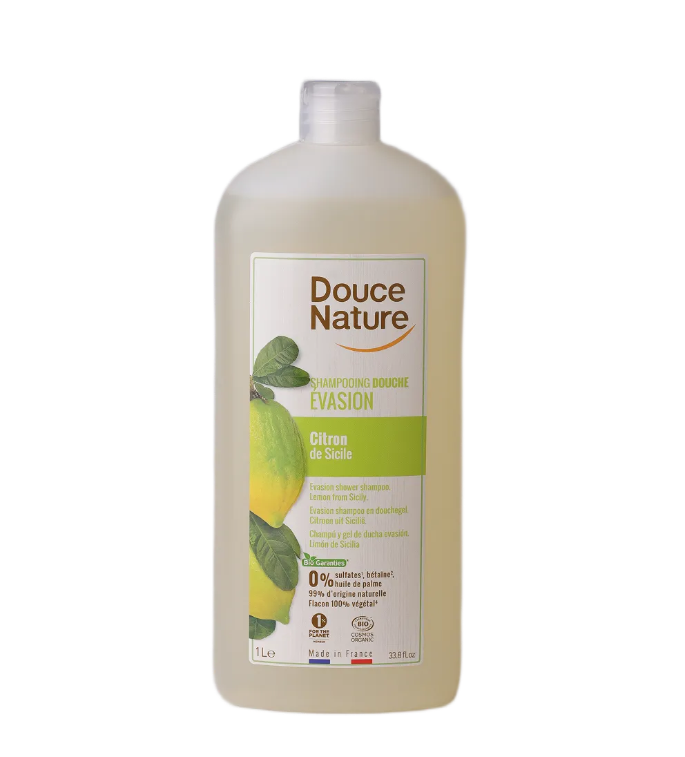 Șampon și Gel de Duș Eco cu Lămâie 1 L - Douce Nature