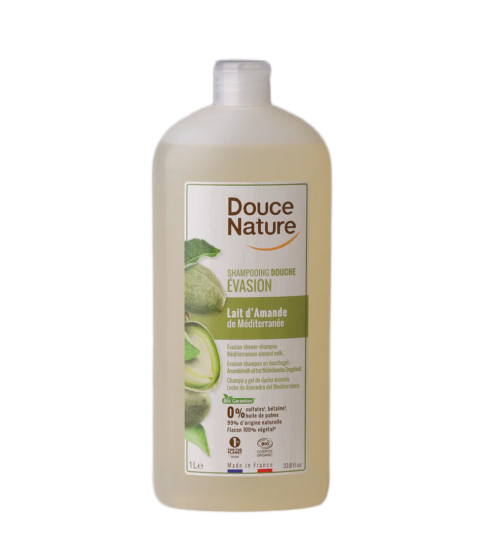 Șampon Eco cu Lapte de Migdale 1 L – Douce Nature