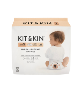 Scutece Hipoalergenice Ecologice Kit & Kin, mărimea 3, 6-10 kg , 32 buc.