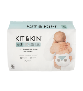 Scutece Hipoalergenice, Ecologice Kit & Kin, mărimea 1, 2-5 kg, 38 buc.