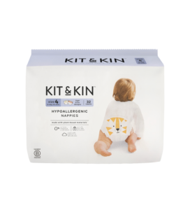 Scutece Hipoalergenice Ecologice Kit & Kin, mărimea 4, 9-14 kg , 32 buc.