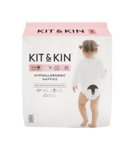 Scutece Hipoalergenice Ecologice Kit & Kin, mărimea 6, 14 kg +, 24 buc.