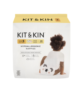 Scutece Hipoalergenice Ecologice Kit & Kin, mărimea 5, 11 kg+ , 28 buc.