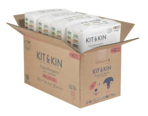 Scutece Hipoalergenice, Ecologice Kit & Kin, mărimea 6, 14 kg+, 96 buc.