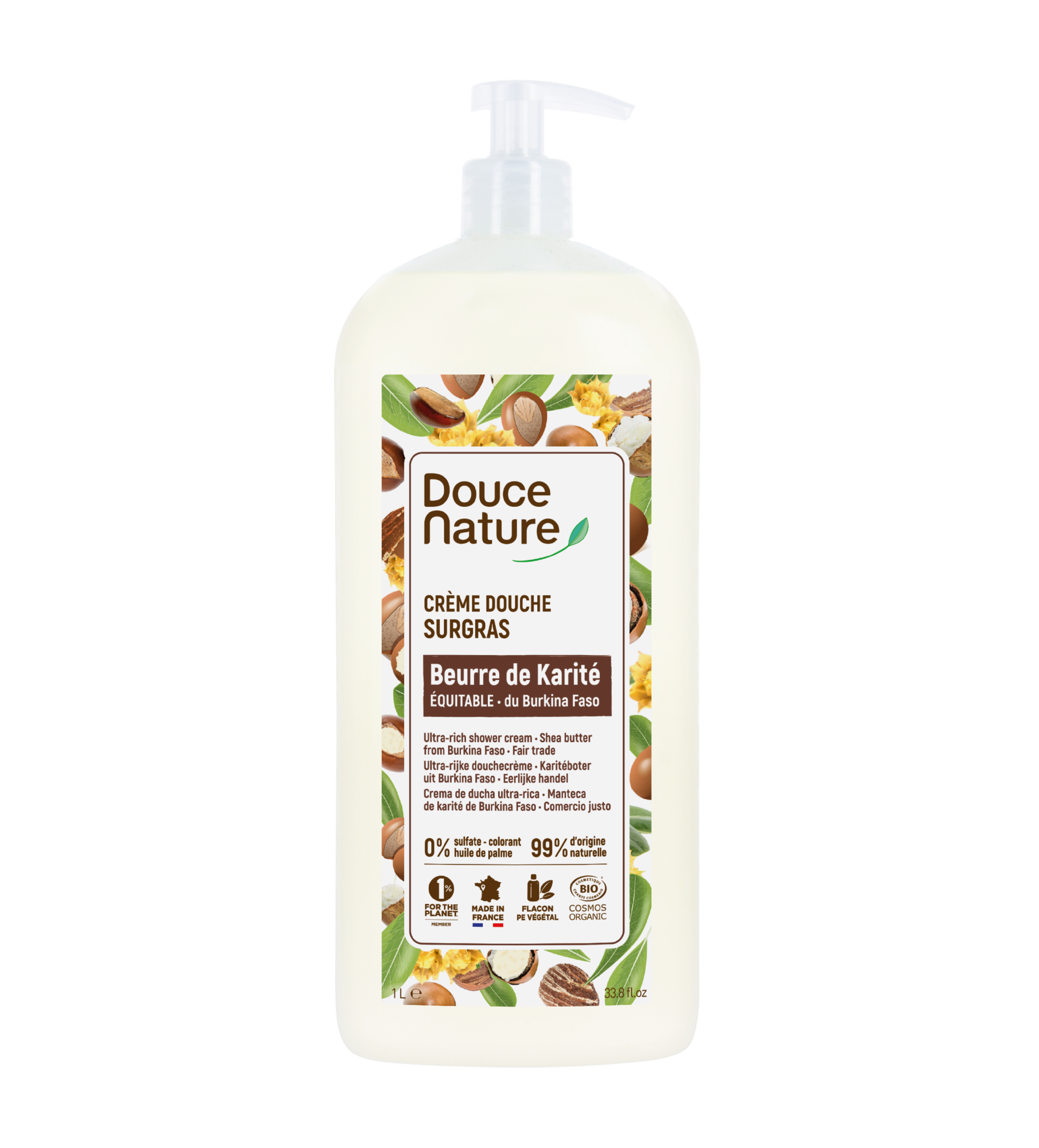 Cremă de duș cu Karite 1L - DOUCE NATURE